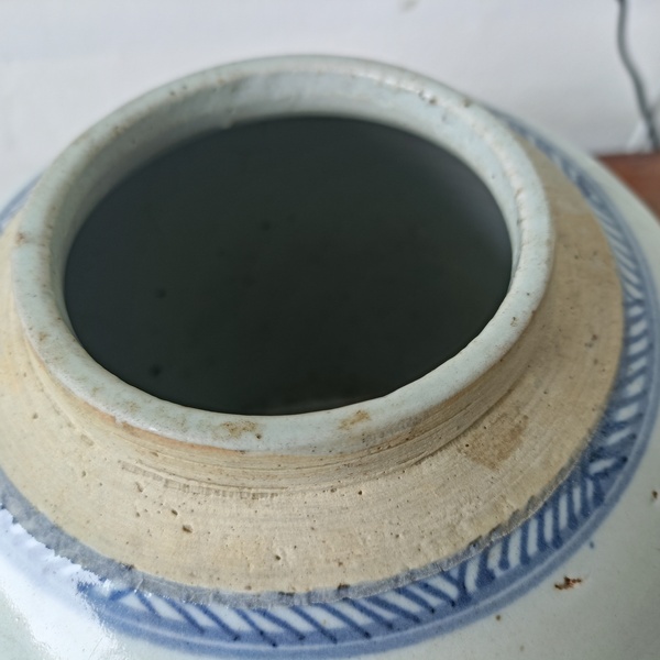 古玩陶瓷山水紋青花罐拍賣,當前價格1500元
