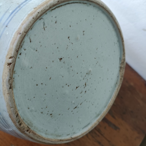 古玩陶瓷山水紋青花罐拍賣,當前價格1500元