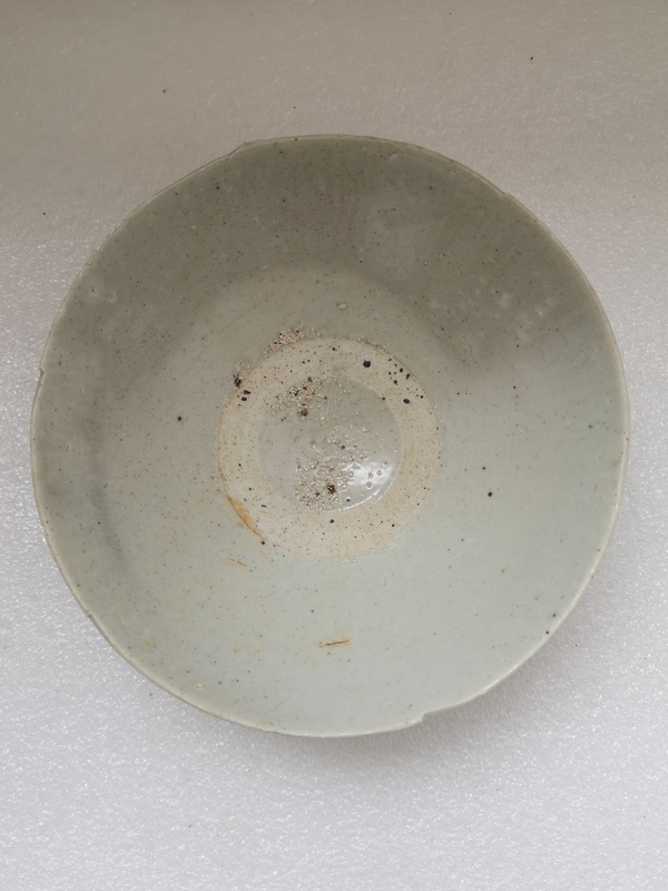 古玩陶瓷宋代澀圈圈足疊燒工藝影青碗拍賣,當(dāng)前價(jià)格480元