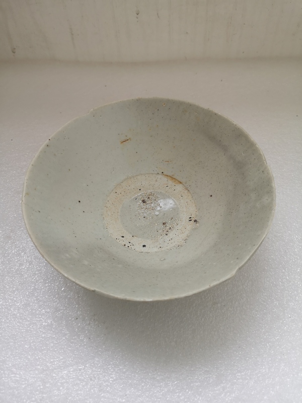 古玩陶瓷宋代澀圈圈足疊燒工藝影青碗拍賣,當(dāng)前價(jià)格480元