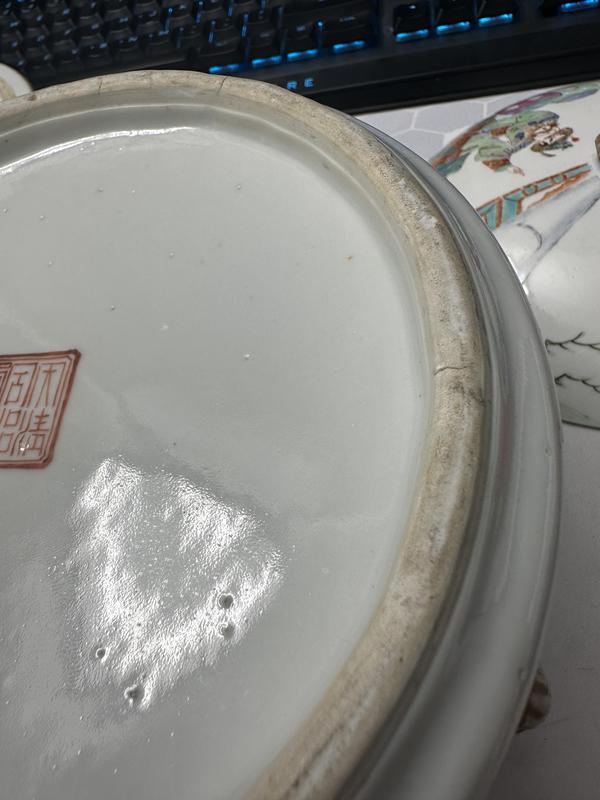 古玩陶瓷粉彩溫罐拍賣，當(dāng)前價格35000元