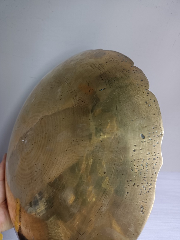 古玩陶瓷雙龍福字花口銅盤拍賣,當(dāng)前價(jià)格2888元