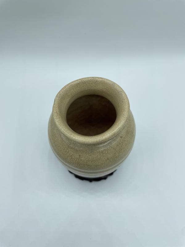 古玩陶瓷宋代米黃釉罐(已保真)拍賣,當前價格3680元