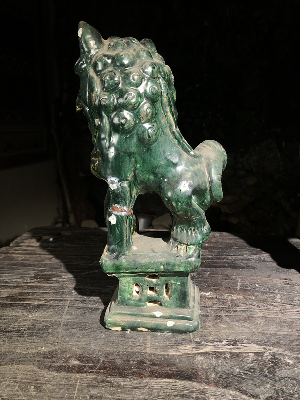 古玩陶瓷綠釉獅子擺件拍賣,當前價格6600元
