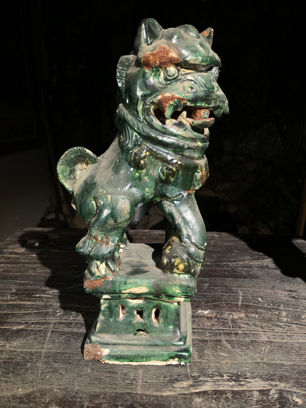 古玩陶瓷綠釉獅子擺件拍賣,當前價格6600元