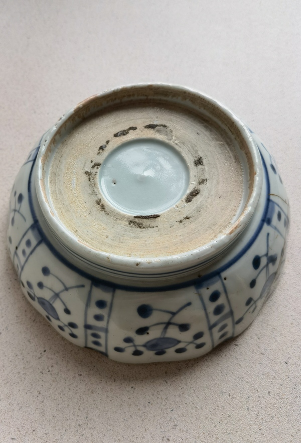 古玩陶瓷克拉克瓷青花盤拍賣,當前價格380元