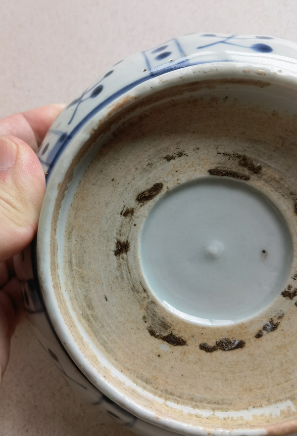 古玩陶瓷克拉克瓷青花盤拍賣,當前價格380元