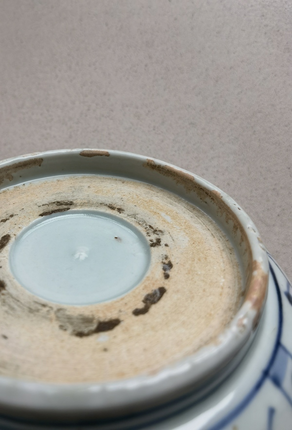 古玩陶瓷克拉克瓷青花盤拍賣,當前價格380元