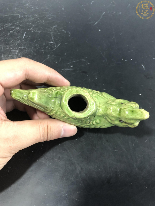 古玩陶瓷綠釉魚化龍水滴拍賣,當前價格880元