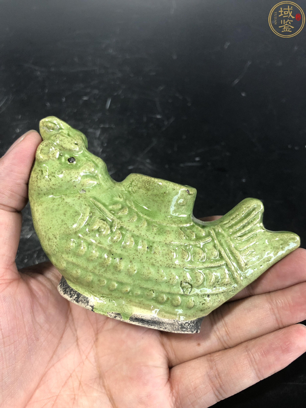 古玩陶瓷綠釉魚化龍水滴拍賣,當前價格880元