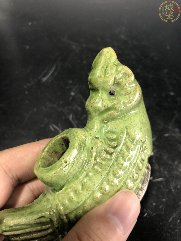 古玩陶瓷綠釉魚化龍水滴拍賣,當前價格880元