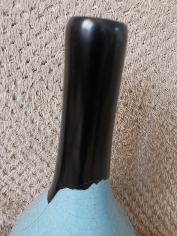 古玩陶瓷清代,鈞窯膽式瓶拍賣,當前價格3333元