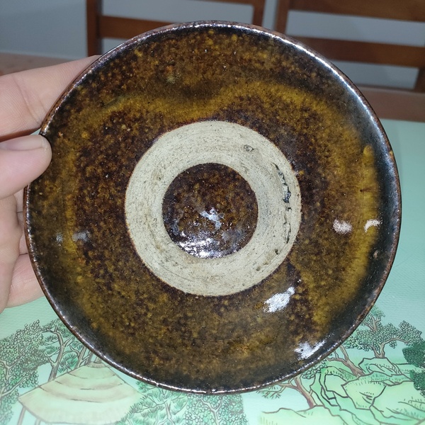 古玩陶瓷清,磁州窯紫金醬釉茶盞拍賣,當前價格120元