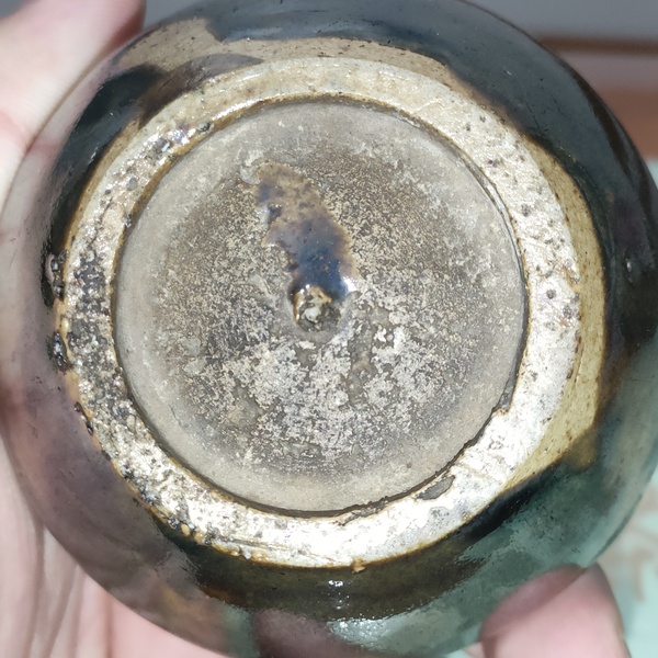 古玩陶瓷明代,磁州窯紫金釉雞心罐拍賣(mài),當(dāng)前價(jià)格399元