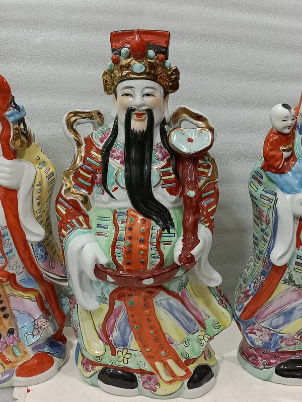 古玩陶瓷福祿壽三星人物塑像拍賣，當(dāng)前價格1666元