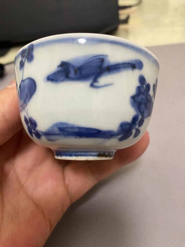 古玩陶瓷花鳥紋青花杯拍賣，當(dāng)前價(jià)格4620元