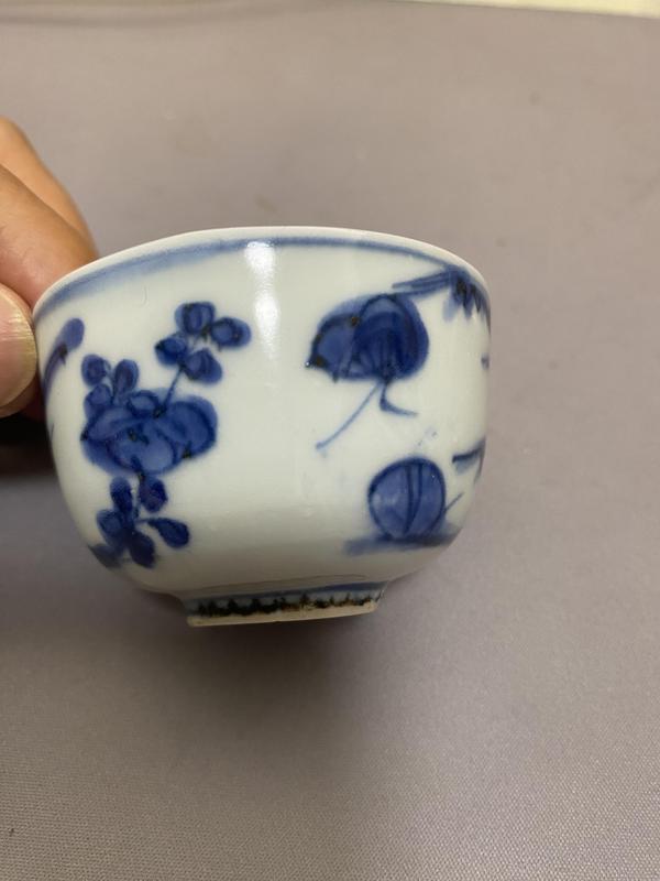 古玩陶瓷花鳥紋青花杯拍賣，當(dāng)前價(jià)格4620元