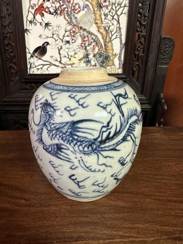 古玩陶瓷雍正青花淡描雙鳳紋蓋罐拍賣,當(dāng)前價格3650元