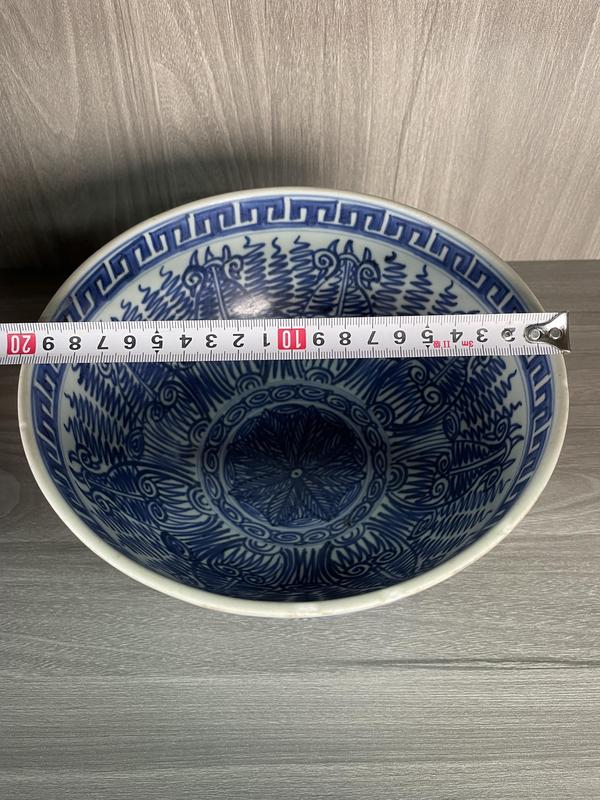 古玩陶瓷清康熙 青花仰蓮紋雞心大碗(官家重器)拍賣,當前價格8300元
