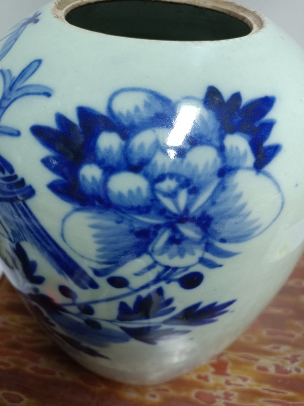 古玩陶瓷花鳥紋豆青釉青花冬瓜罐拍賣，當(dāng)前價(jià)格1688元