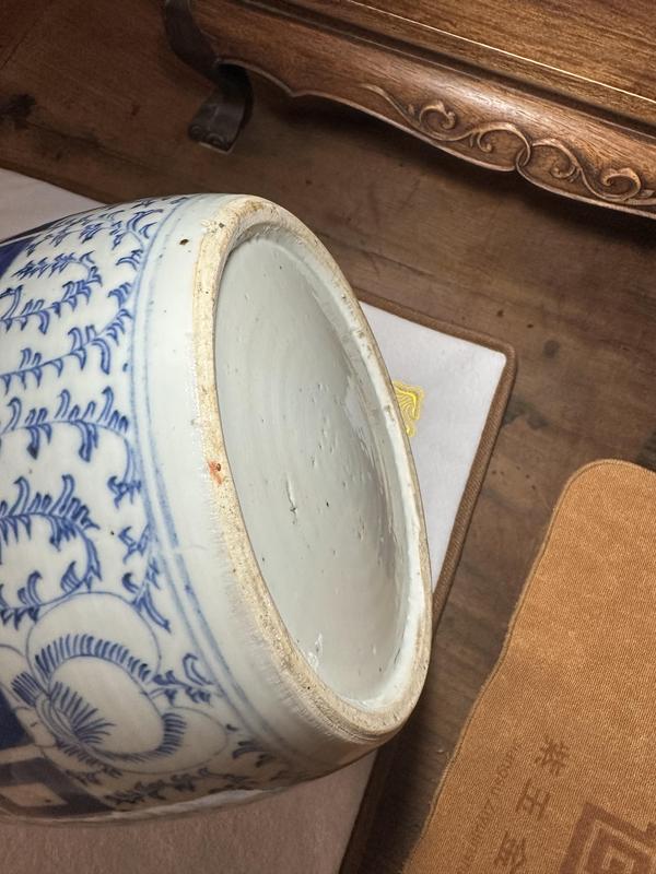 古玩陶瓷清中期青花喜字罐拍賣,當前價格2500元