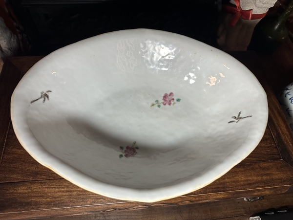 古玩陶瓷道光粉彩十二花神荷葉貢盤拍賣,當前價格12500元