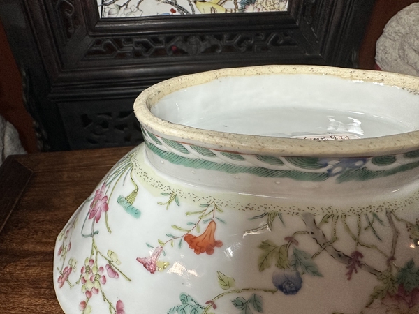 古玩陶瓷道光粉彩十二花神荷葉貢盤拍賣,當前價格12500元