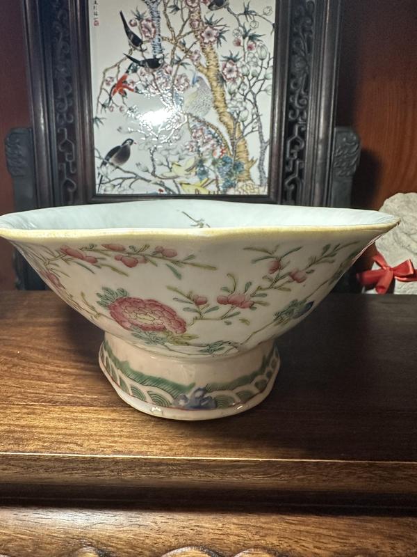 古玩陶瓷道光粉彩十二花神荷葉貢盤拍賣,當前價格12500元