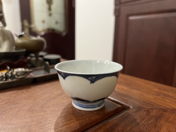 古玩陶瓷晚清青花杯拍賣,當前價格399元