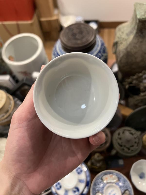 古玩陶瓷晚清青花杯拍賣,當前價格399元