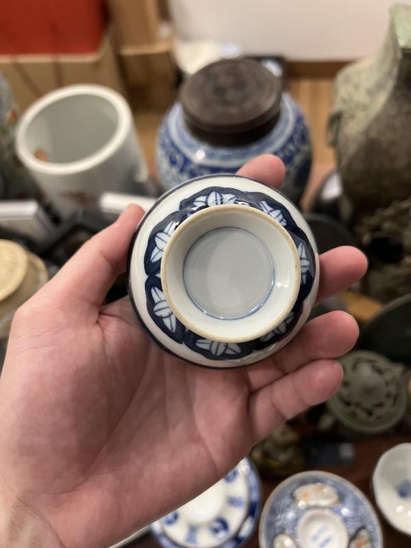 古玩陶瓷晚清青花杯拍賣,當前價格399元