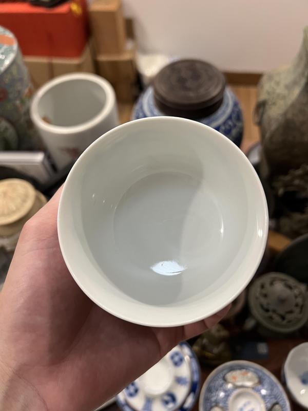 古玩陶瓷清代山水紋青花杯拍賣,當前價格980元