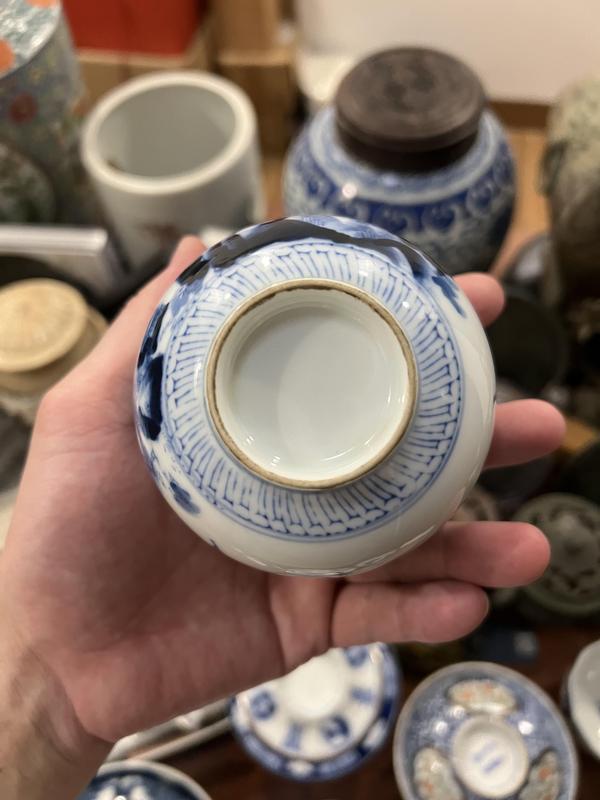 古玩陶瓷清代山水紋青花杯拍賣,當前價格980元