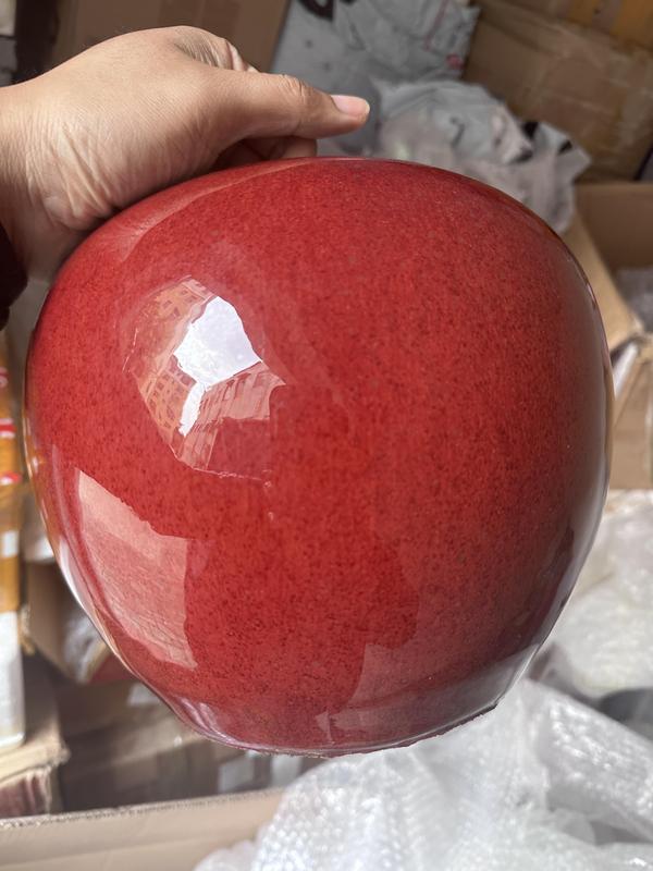 古玩陶瓷鈞紅釉西瓜蓋罐拍賣,當(dāng)前價(jià)格3500元