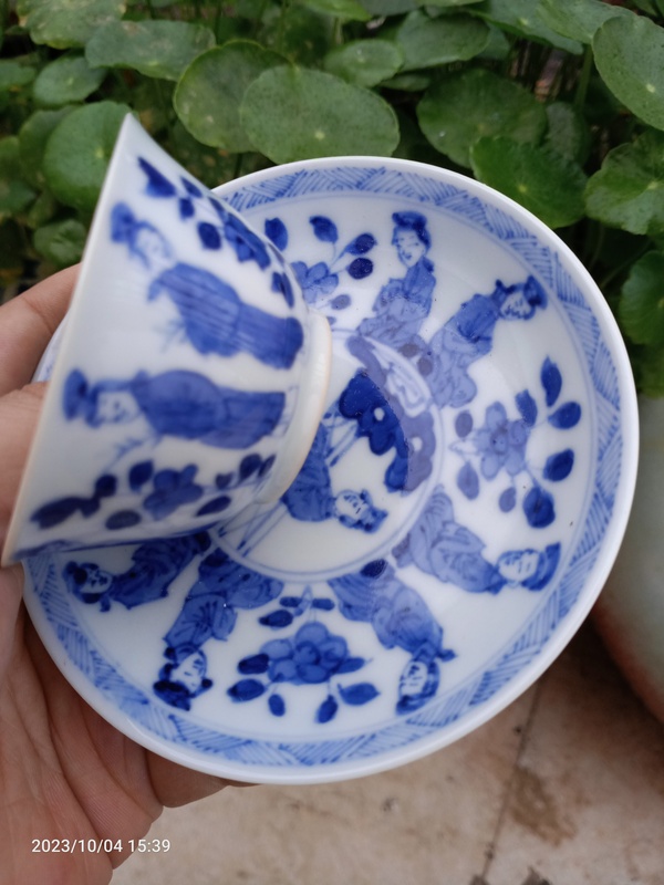 古玩陶瓷青花人物杯碟拍賣,當前價格0元