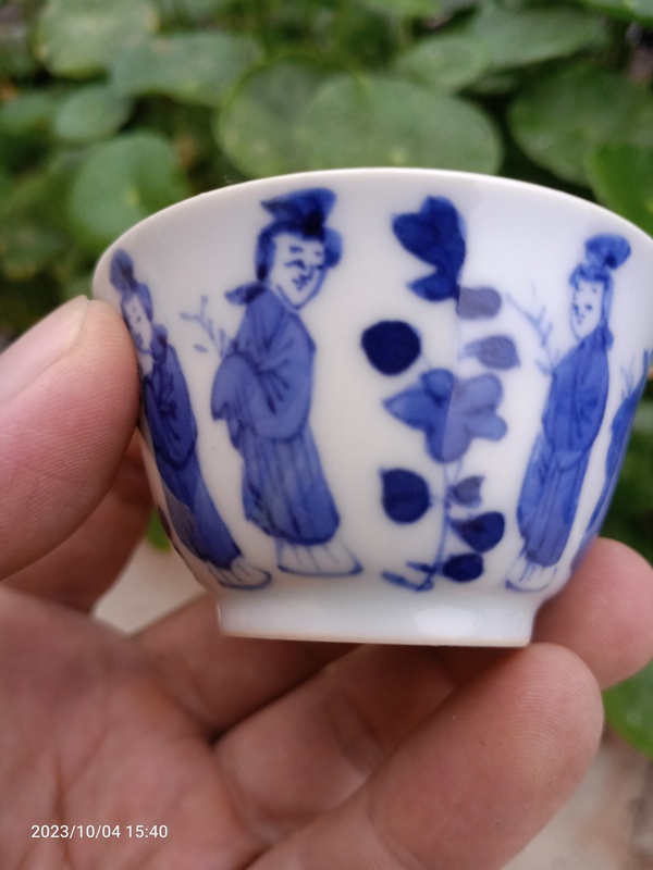 古玩陶瓷青花人物杯碟拍賣,當前價格0元