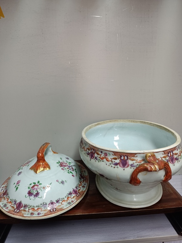 古玩陶瓷花卉紋描金大蓋盆拍賣,當(dāng)前價格4688元