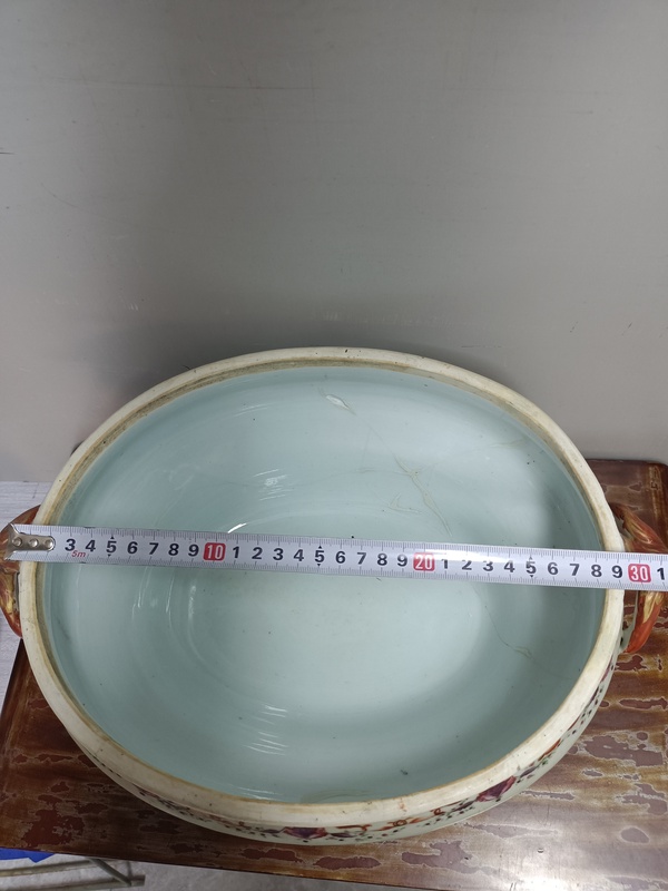 古玩陶瓷花卉紋描金大蓋盆拍賣,當(dāng)前價格4688元