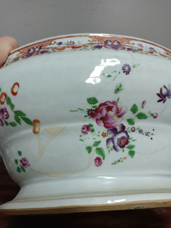 古玩陶瓷花卉紋描金大蓋盆拍賣,當(dāng)前價格4688元