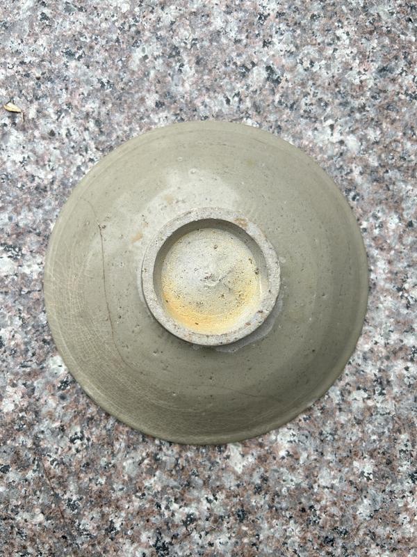 古玩陶瓷元代 青白釉篦劃花卉紋折沿盤拍賣,當前價格222元