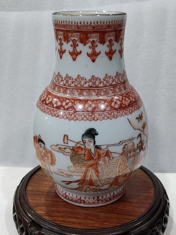 古玩陶瓷礬紅彩描金麻姑獻(xiàn)壽圖紋尊拍賣,當(dāng)前價(jià)格1588元