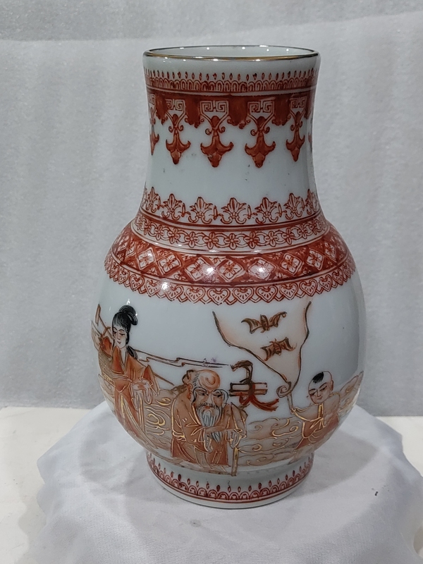 古玩陶瓷礬紅彩描金麻姑獻(xiàn)壽圖紋尊拍賣,當(dāng)前價(jià)格1588元