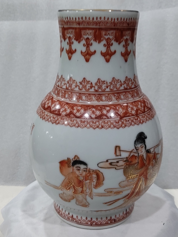 古玩陶瓷礬紅彩描金麻姑獻(xiàn)壽圖紋尊拍賣,當(dāng)前價(jià)格1588元