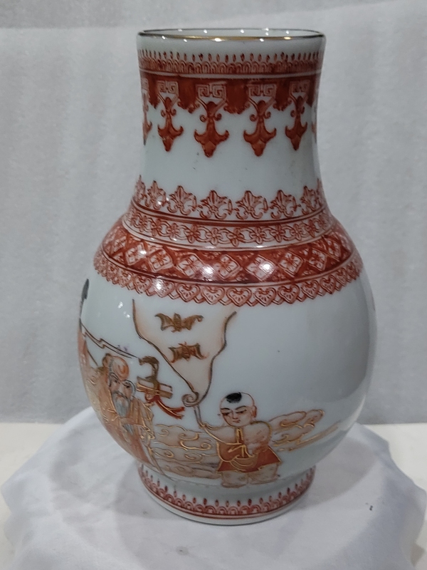 古玩陶瓷礬紅彩描金麻姑獻(xiàn)壽圖紋尊拍賣,當(dāng)前價(jià)格1588元