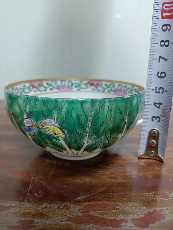 古玩陶瓷百財捧壽杯碟拍賣,當前價格788元