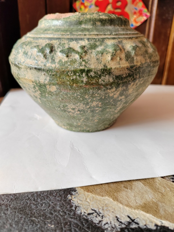 古玩陶瓷漢代綠釉罐拍賣,當前價格1796元
