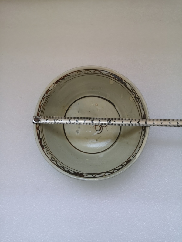 古玩陶瓷磁州窯褐彩碗拍賣,當前價格750元