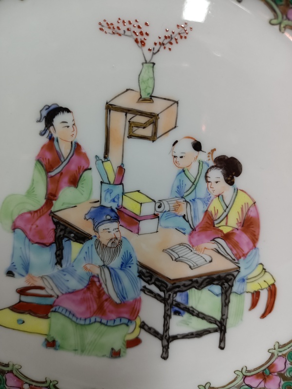 古玩陶瓷人物故事描金廣彩盤拍賣,當前價格1688元