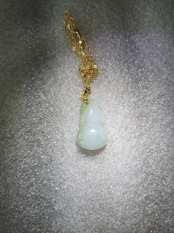 古玩玉器天然翡翠“葫蘆”掛件拍賣,當前價格260元