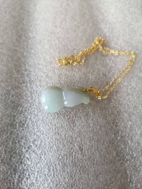 古玩玉器天然翡翠“葫蘆”掛件拍賣,當前價格260元